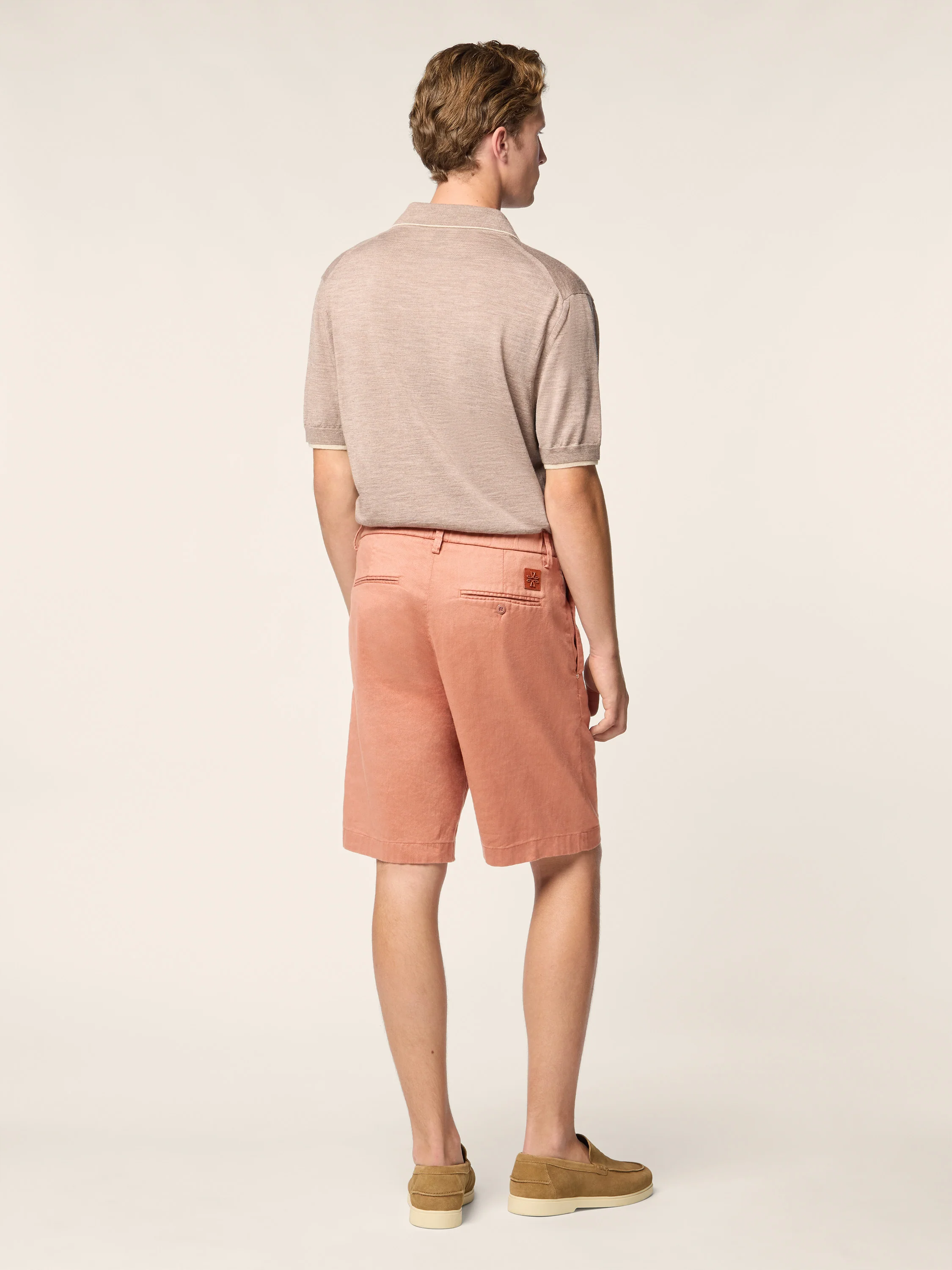 George – Bermudas in Cotton and Linen Stretch Gabardine - Image 4