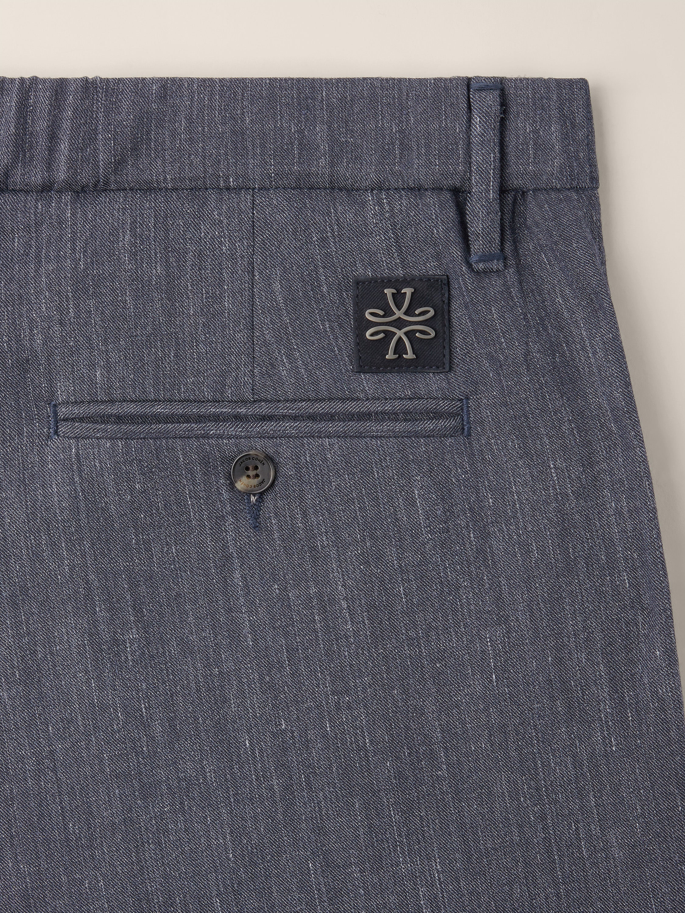 Gray – Pants in Wool, Silk and Linen Stretch Gabardine Loro Piana - Image 2