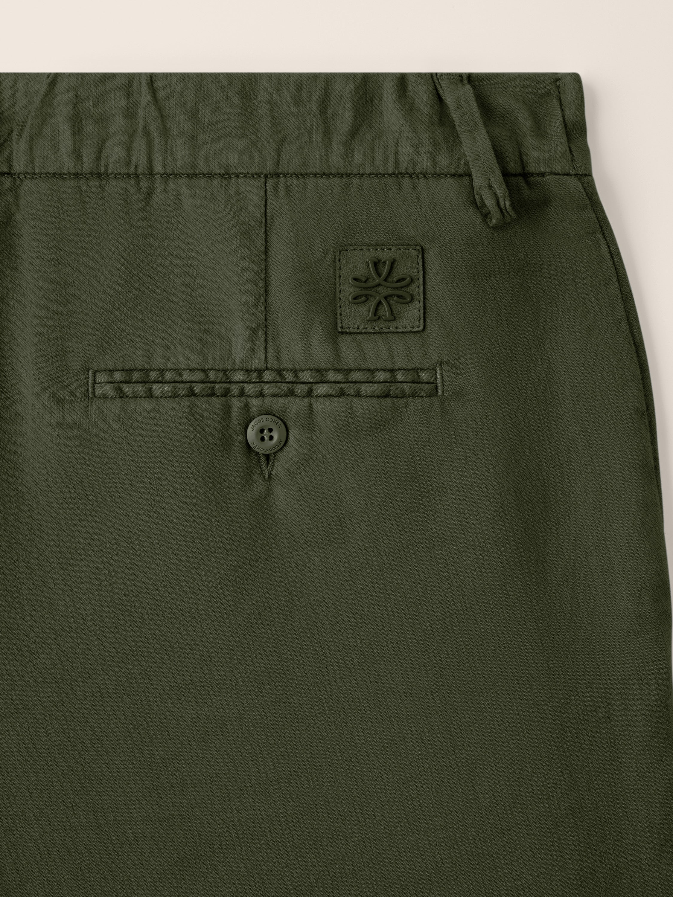 Gray – Pants in Cotton and Linen gabardine stretch - Image 2