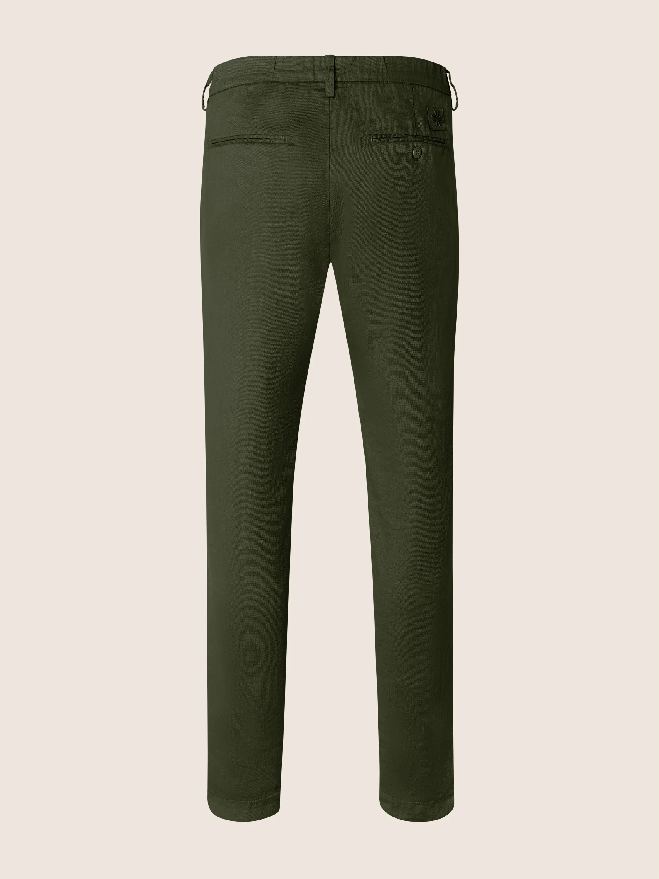 Gray – Pants in Cotton and Linen gabardine stretch - Image 3