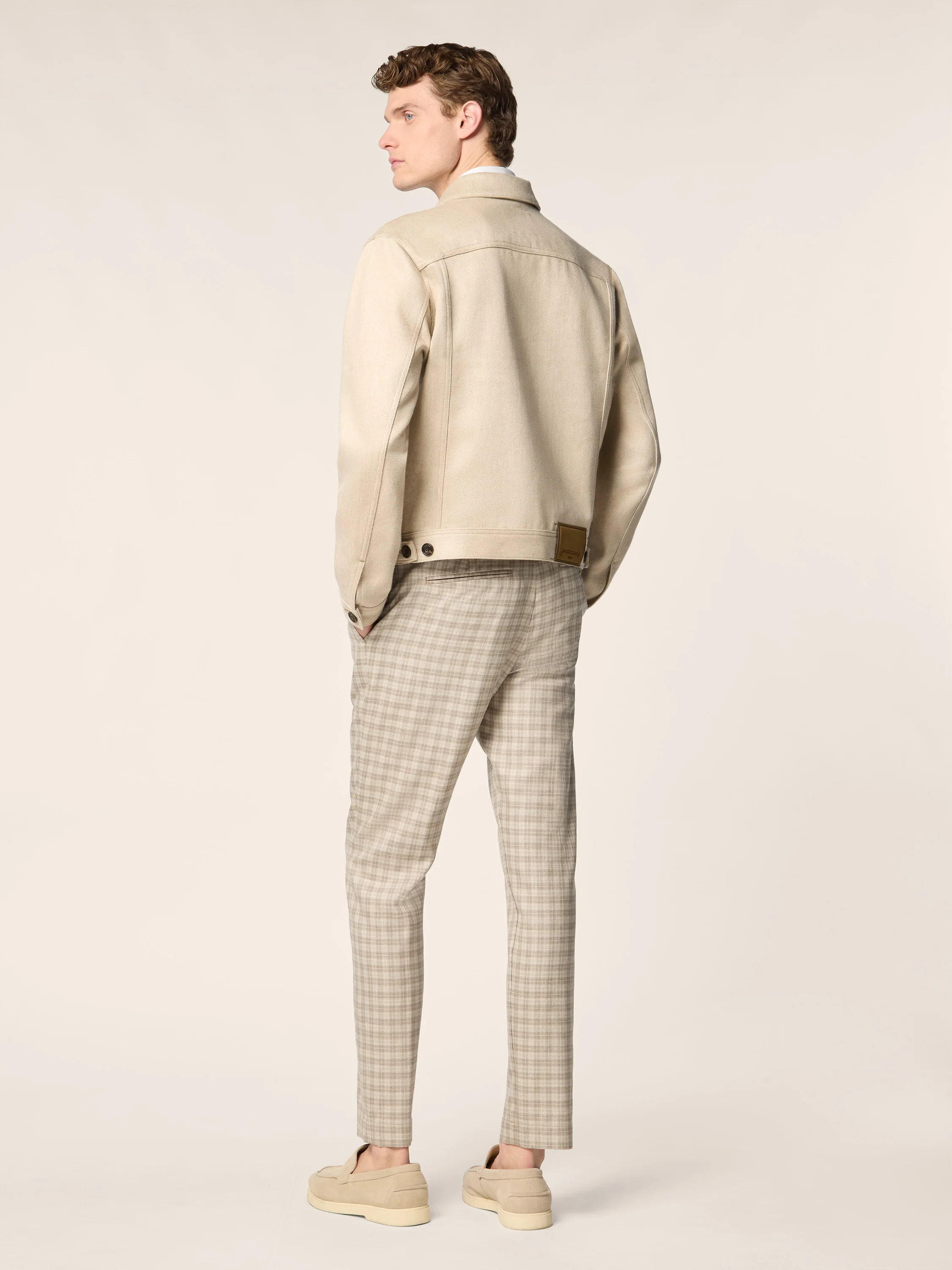 Jacket in Cotton and Linen Twill Loro Piana - Image 3