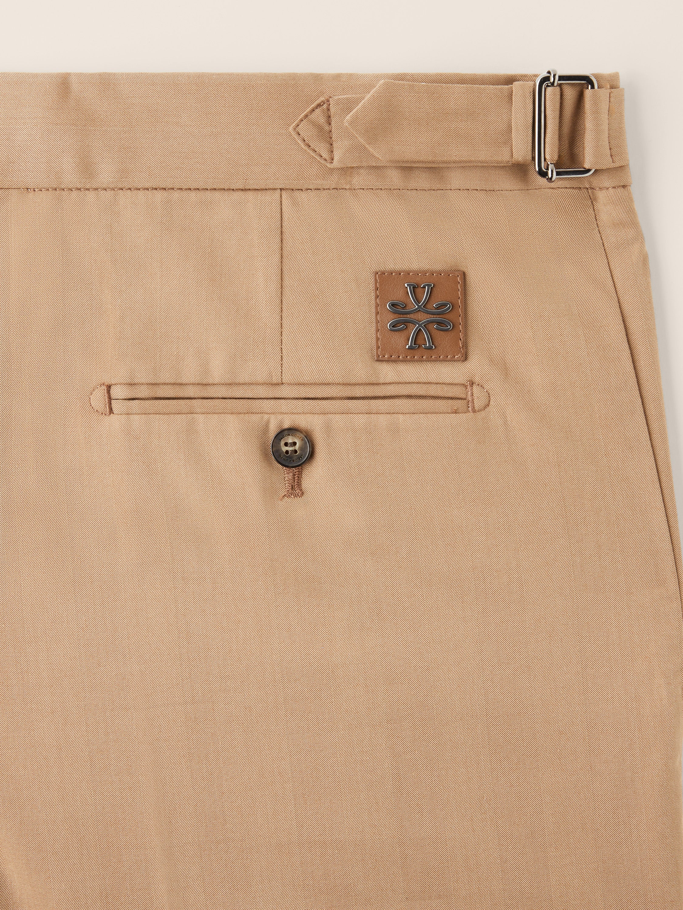Ollie –  Bermudas Wool and Cotton Herringbone Fabric - Image 2