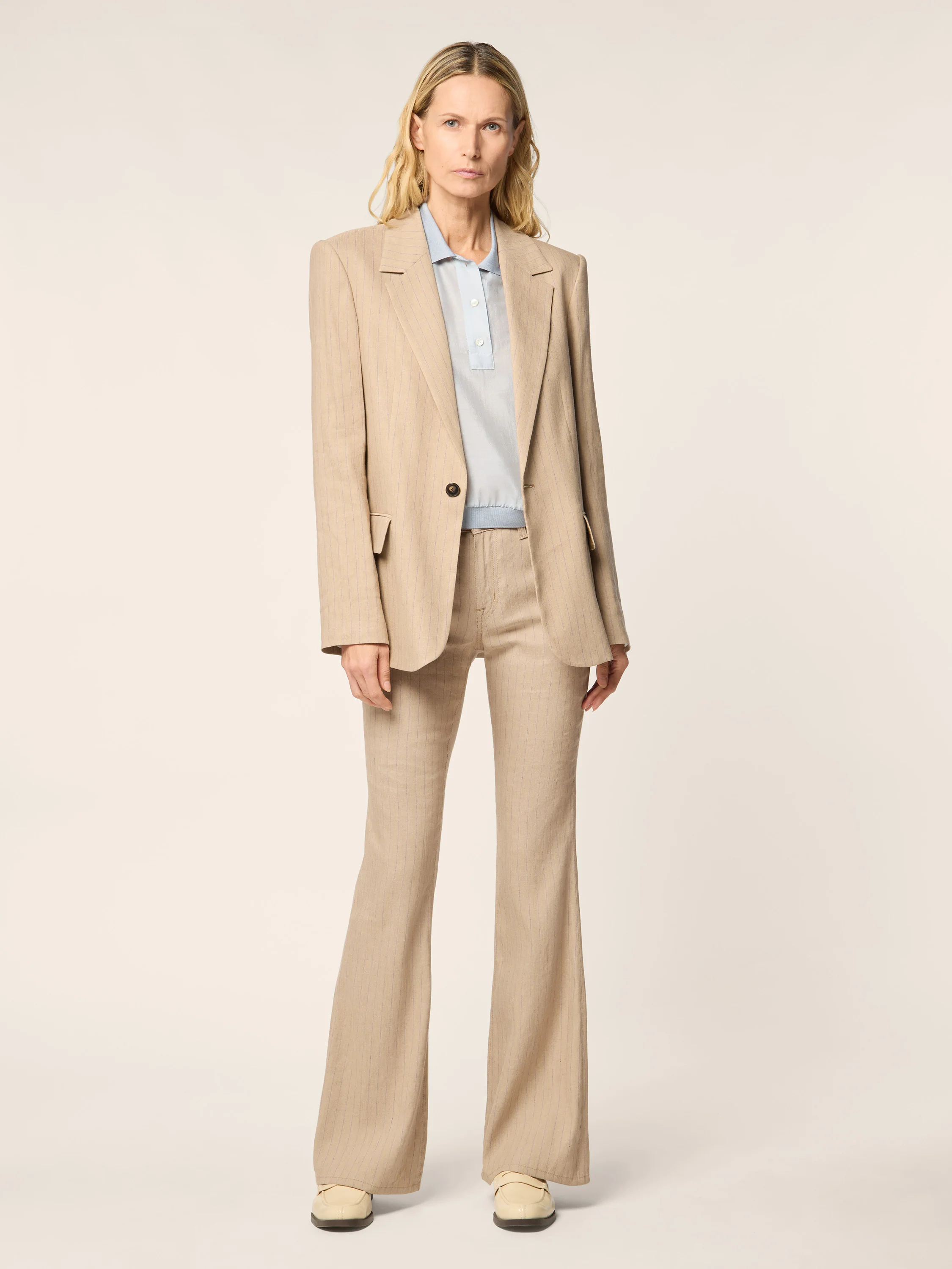 Victoria – Pants in Pinstripe Stretch Canvas - Image 3